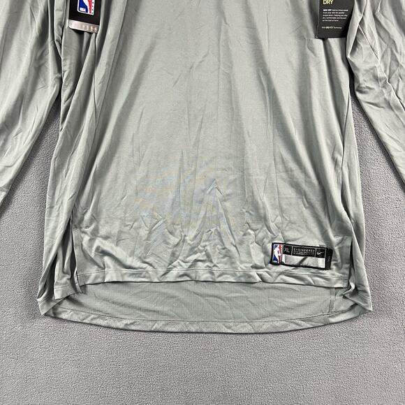 Nike Shirt Mens XL Tall Gray Sacramento Kings Dri-Fit Long Sleeve Team Issued - Picture 3 of 10